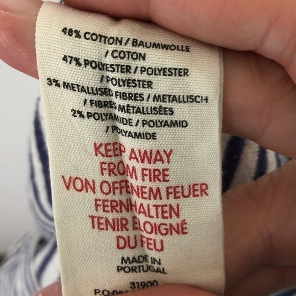 Mini Boden Purple White Striped Long Sleeve Sz 6 - Picture 6 of 6